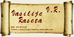 Vasilije Rašeta vizit kartica
